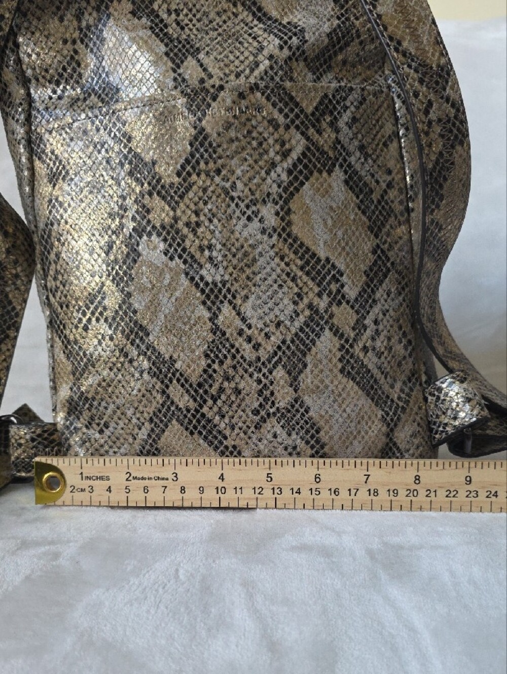 AIMEE KESTENBERG Python-Print Beige Backpack Purse - Women Bags - Picture 3 of 11